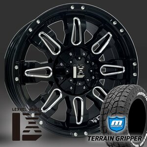 LEXXEL【Balano】サーフ プラド FJ タホ サバーバン 17インチ MONSTER TIRE TERRAIN GRIPPER 265/70R17 285/70R17 ホワイトレター