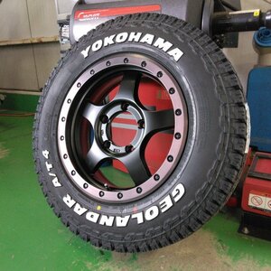 ジムニー JB64 JB23 タイヤホイールセット ヨコハマタイヤ ジオランダー AT4 185/85R16 ホワイトレター 16インチ BDX05