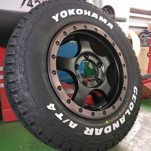 ジムニー 専用設計 Bounty Collection BDX05 人気 16インチ タイヤホイールセット ヨコハマ ジオランダー AT4 185/85R16 ホワイトレター