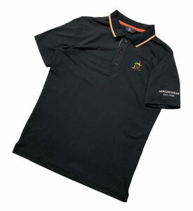 * Munsingwear Munsingwear wear * Logo penguin embroidery short sleeves Golf polo-shirt black M