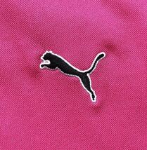 ● PUMA GOLF プーマゴルフ ● ロゴ 刺繍 18ホール プリント ゴルフ ポロシャツ ピンク O_画像4