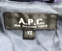 ■ A.P.C. アーペーセー ■ ジップアップ コットン フーディー ジャケット ネイビー XS_画像4