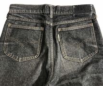 89年製 ヴィンテージ ■ Levi's リーバイス ■ 635-54 シルバータブ 激シブ色落ち ブラックデニム 31_画像4