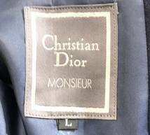 ■ Christian Dior MONSIEUR クリスチャンディオール ムッシュ ■ ウール ダブル ロング コート ネイビー L_画像4