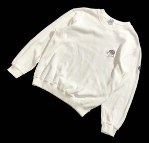 # SINA COVAsinakoba# water . Logo embroidery badge cotton thermal sweatshirt white L