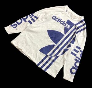 90s Vintage # adidas Adidas # большой to зеркальный . il Logo принт вышивка s Lee линия тренировочный футболка L-O
