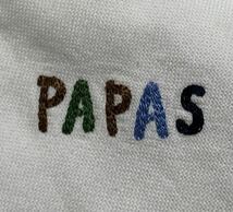 ■ Papas パパス ■ ロゴ アニマル 総柄 刺繍 半袖 ボタンダウン シャツ ホワイト S_画像5