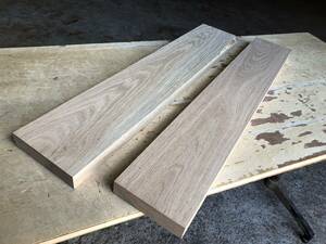 送料無料！【U131B】楢 753～777×125～142×32㎜ 2枚セット ナラ 乾燥材 木工 DIY 材木 天然木 無垢材《銘木すずめや》