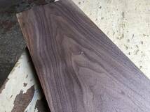 送料無料！【U266C】ウォルナット 885×230～233×15㎜ 乾燥材 極上杢 板材 木工 DIY 材木 天然木 無垢材《銘木すずめや》_画像4