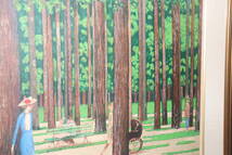 【良品】カシニョール「森の中の散歩」リトグラフ サイン 版画 絵画_画像5