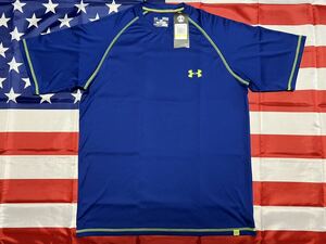  новый товар не использовался с биркой under armor HEAT GEAR футболка MEDIUM BLUE