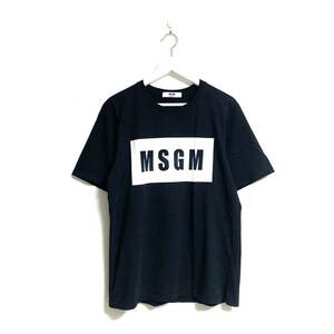 美中古◆MSGM◆Logo Tee Black M エムエスジーエム ロゴ Tシャツ 半袖 ブラック 黒 ボックスロゴ Box Logo