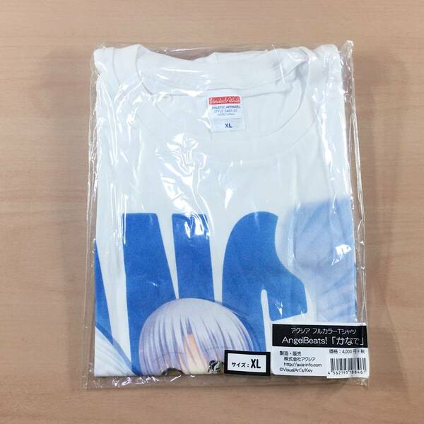 [新品未開封] アクシア Angel Beats! かなで 天使 フルカラー Tシャツ XLサイズ