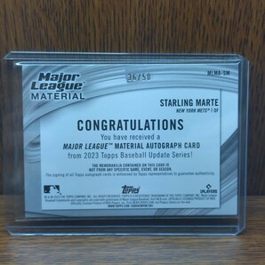 strling marte 2023 topps baseball auto MLB 50シリ 直筆サインカードの画像2