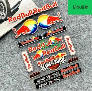 防水反射　レッドブル　Redbull バイクステッカー　ヘルメットステッカー　デカール　バイクアクセサリー　BMX