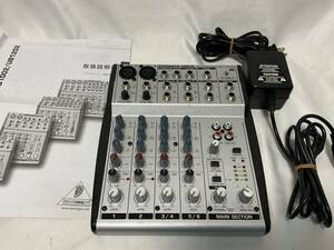 BEHRINGER EURORACK UB802 Behringer mixer power supply cable instructions electrification verification settled used PA equipment 