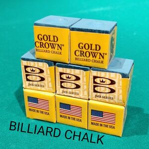 【 送料無料・新品 】BILLIARD CHALK (GOLD CROWN)