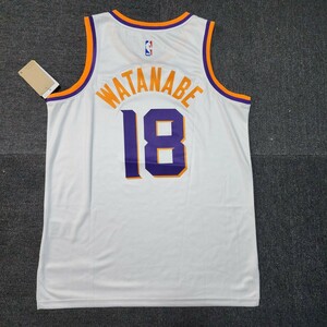 新品　NBA フェニックス・サンズ　ユニフォーム　ホワイト　Lサイズ　渡辺雄太選手　Watanabe　Suns ゲームシャツ　