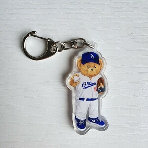  new goods large . sho flat player MLB Los Angeles *doja- spo ro Bear key holder large . sho flat player Polo bear LA