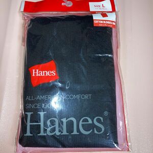 新品　Hanes Lサイズ　タンクトップ　レディース　肌着　インナー　トップス ヘインズ　黒　ブラック