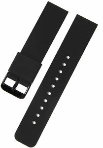 腕時計 ラバーベルト 腕時計 シリコン バンド クイックリリース ブラック ブラックバックル 24㎜ 新品未使用 B級品 NO.1