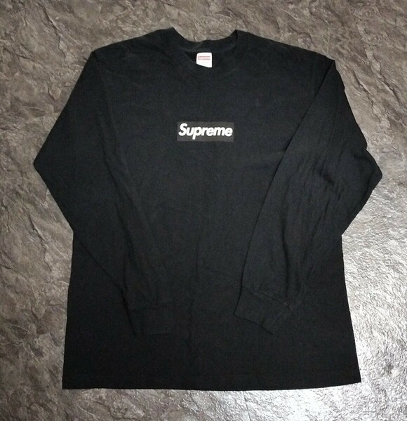 Supreme Box Logo L/S Tee Black 黒 ブラック ボックスロゴ ロンT ロングスリーブ 長袖 胸ロゴ