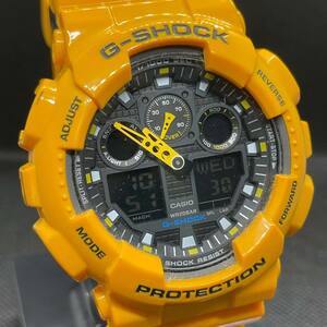 【1スタ】 G-SHOCK GA-100A-9AJF アナデジ イエロー 海外モデル CASIO カシオ Gショック ジーショック #S0769