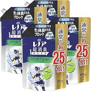 [ケース販売] [まとめ買い] レノア 超消臭1WEEK 液体 柔軟剤 SPORTSデオX フレッシュシトラス 詰め替え 980m