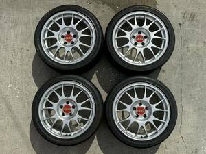 BBS RE775 18x8J +35 RE877 18x9J +38 PCD112 鍛造 赤キャップ 4本セット BENZ SL R230にて使用