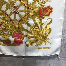 HERMES エルメス スカーフ BRITISH HERALDRY 英国紋章　シルク カレ90 P1534_画像4