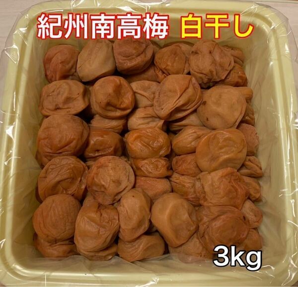 【送料無料】 紀州南高梅 訳あり 梅と天日塩だけで漬けた 梅干し 3kg つぶれ梅 家庭用 業務用 しょっぱい すっぱい 塩分20% 白干し