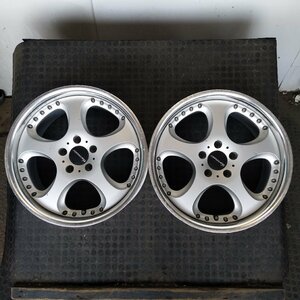 管理番号：A4-182【2本のみ】【18x8.5J 5x114.3 ET+32 ハブ73】SPEED STAR ガルト・スカイライン等・3ピース・適格請求書発行可能