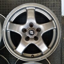 管理番号：A5-17【４本価格】【16x8J 5x114.3 ET+30 ハブ66】日産純正・スカイラインGTR BNR32等・店頭引取可能・適格請求書発行可能_画像3