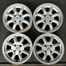 管理番号：A5-37【4本価格】【14x4.5J 4x100 ET+45 ハブ54】ダイハツ純正 MINILITE・ミラジーノ等・店頭引取可能・適格請求書発行可能_画像1