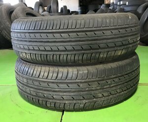 管理番号：C5-9-1●【送料無料！2本セット】155/65R13 YOKOHAMA ECOS ES32 2022年製 山あり/夏タイヤ/適格請求書発行可能