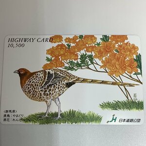 ハイウェイカード　イラスト　群馬県　県鳥　やまどり　県花　れんげつつじ　群馬　鳥　花　使用済み