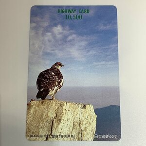 ハイウェイカード　雷鳥　富山県鳥　神々の山に住む雷鳥　ニホンライチョウ　特別天然記念物　富山　鳥　使用済み