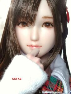 *RUELIE*1/6 изготовленная под заказ кукла head *[ мир лето waka]*. останавливать имеется * шея дыра 5mm степени . повышение завершено Cool Girl Obi tsu01 head 