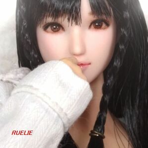 ●RUELIE●1/6カスタムドールヘッド●『茉白 mashiro』※首穴5mm程に拡張済み クールガール オビツ01ヘッドの画像6