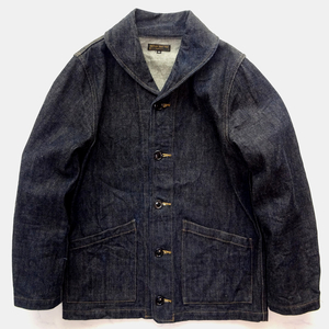 極美品 WEST RIDE Cycle Togs DENIM COVER ALLS ウエストライド ショールカラー デニムカバーオール 40