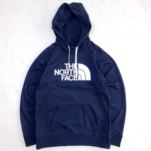 極美品 THE NORTH FACE ノースフェイス ヘザードスウェットフーディ パーカー メンズLサイズ ネイビー NT62077 ゴールドウィン