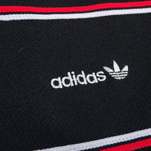 美品 80s vintage adidas track jersey ビンテージ アディダス トラックジャージ 黒x赤灰ライン M デサント_画像7