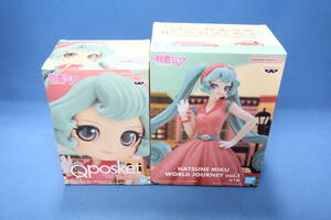 初音 ミク WORLD JOURNEY vol.1 フィギュア 2体セット Hatsune Miku Q posket Figure Qposket★中古（未開封）