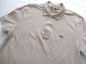 LACOSTEラコステ ポロシャツ REGULAR FIT 薄茶３