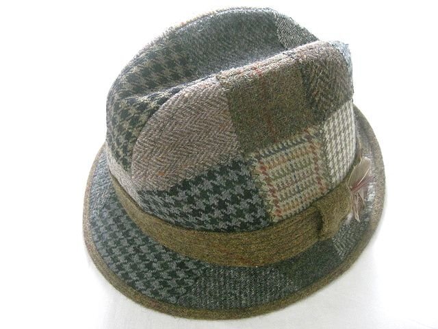 ヴィンテージ 英国製FailsWORTHフェイルスワース ツイードウールパッチワ