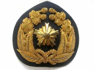  police? period etc. details unknown gold molding embroidery. emblem / gold molding cap chapter antique Vintage 