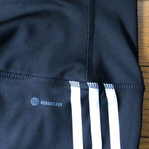 タグ付き新品〈 adidas 〉タイトフィット トレーニングレギンス スタイリッシュなハイライズ 3STRIPES HT5438の画像4