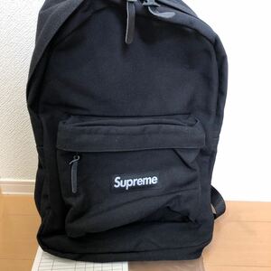 supream シュプリーム バックパック リュック Backpack キャンバス Canvas ブラック バッグ 新品未使用