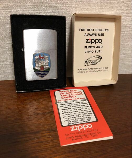 Zippo オイルライター　ウルフスブルグ紋章(七宝エンブレム) ビンテージ　未使用 