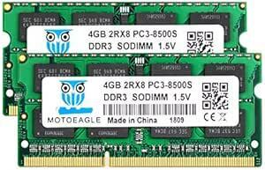 Motoeagle PC3-8500 DDR3 1066Mhz 4GB×2枚 ノートPC用メモリ1.5V 204Pin CL7 N